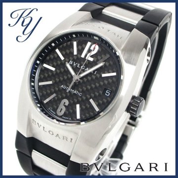 1円～ 3ヶ月保証付き 磨き済み 美品 本物 定番 人気 BVLGARI ブルガリ エルゴン EG35S 自動巻き ラバーベルト メンズ レディース 時計