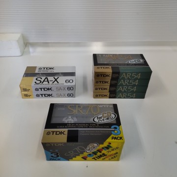 Q225 TDK ハイポジ ノーマル カセットテープ 組み合わせ SR 70分3本パック SA-X 60分2本 AR 54分4本 未開封品