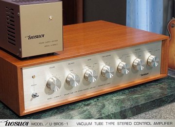 UESUGI U・BROS-1 ♪上杉研究所　管球式 コントロールアンプ♪【フォノ用真空管 TELEFUNKEN ECC83 使用・ケア済／美品】