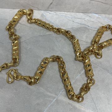 （1円スタート）ネックレス アクセサリー TIA チェーン ゴールド　999 刻印　86.0g 