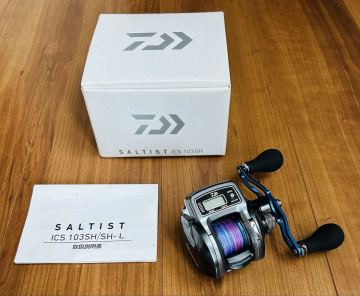 ダイワ ソルティスト ICS 103SH 箱、取説、ライン、タイラバ付 右ハンドル タイラバ、ライトゲーム、イカメタルに DAIWA SALTIST ICS 103SH