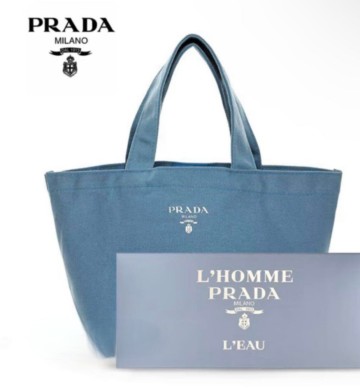 新品/未使用 PRADA/プラダ ノベルティ ミニ トートバッグ ブルー