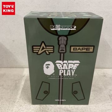 1円〜 未開封 メディコム・トイ BE@RBRICK ベアブリック BAPE R × ALPHA 100％ & 400％