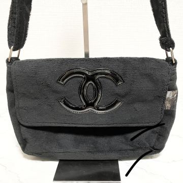 1円?【未使用品】CHANEL PRECISION シャネル ノベルティ ショルダーバッグ ブラック もこもこ ロゴ ノーマルストラップタイプ