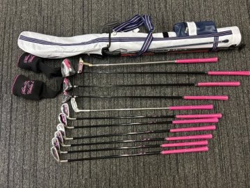 未使用保管品 ゴルフセット WORLD EAGLE FL-01 V2 13 4 20° U5 24° 6.7.8.9.P.S CH-809 パター アイアン ドライバー レディース左利き用