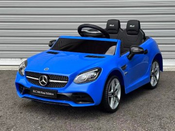 訳ありアウトレット【展示品】完成車発送！ 電動乗用ラジコン　 ベンツ　 SLC　青くるま おもちゃ ２才～8才【124】