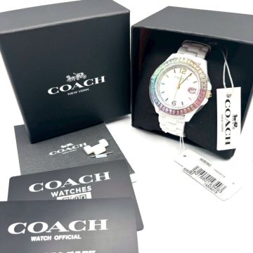 【稼働品】COACH コーチ GREYSON グレイソン CA.150.7.28.2219S セラミック レインボー 腕時計 ITF19CXXK0UW B35