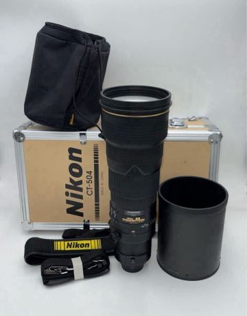 完動(dòng)品 ニコン Nikon N AF-S NIKKOR 500mm f/4G ED VR 望遠(yuǎn) カメラ レンズ CT-504 トランク ケース付き　ニコン 中古