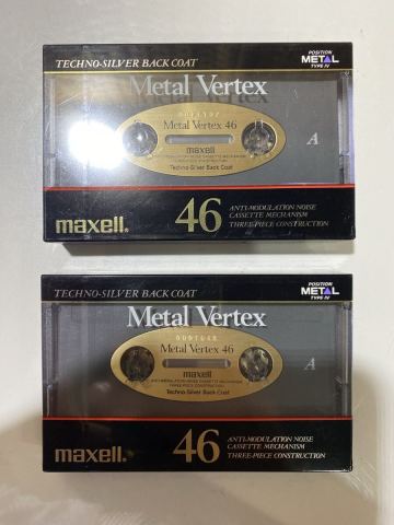 59578【自宅保管品】maxell Metal Vertex46 メタル カセットテープ マクセル Metal Position