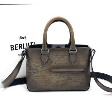 1円 良品 Berluti ベルルッティ トゥジュール ガリバー スクリットレザー 2WAY ショルダーバッグ ミニトート ハンドバッグ メンズ