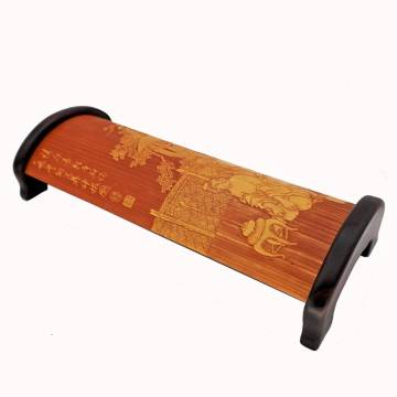 中國古玩 竹製茶合/腕鎮 飾り用木製足付(5006)唐物 中國古美術