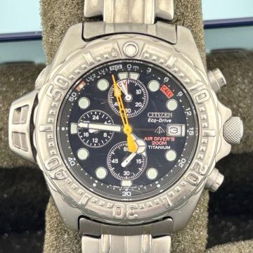  極希少 動作品 CITIZEN PROMASTER シチズンプロマスター エコドライブ PMT56-2521 B740-H18091 チタン ダイバーズ メンズ ソーラー 腕時計
