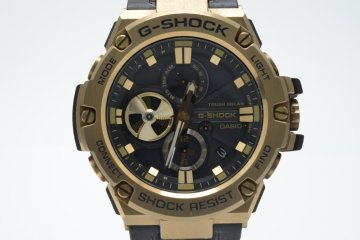 箱付き カシオ G-SHOCK GST-B100D デイト クロノグラフ ブラック ラウンド タフソーラー メンズ 腕時(shí)計(jì) CASIO