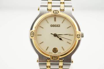 【B8/20-Y A68】★GUCCI/グッチ 9000M メンズ腕時計 電池交換済み稼働品★難あり