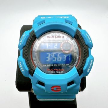 A091-3 １円スタート 稼働品 クオーツ CASIO　ジーショック　ガルフマン メンズ腕時(shí)計(jì) レア 希少品 アナログ ブルー