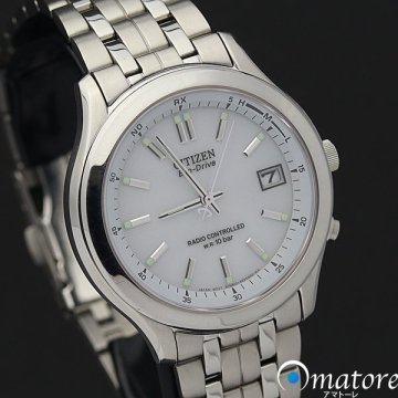 1円～◎美品◎CITIZEN シチズン エコドライブ メンズ 電波ソーラー H415◎腕周20.5cm
