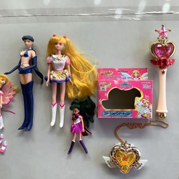 セーラームーン ピンクムーンスティック エターナルムーンアーティクル 美少女戦士 フィギュア 人形 セーラースターライツ 當(dāng)時(shí)物1994-1996
