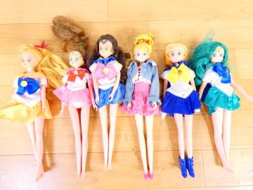 ◎ジャンク 當(dāng)時(shí)もの バンダイ 女の子人形/著せ替え人形 美少女戦士セーラームーン 6體セット まとめて 人形/衣裝/小物など ＠80(8)