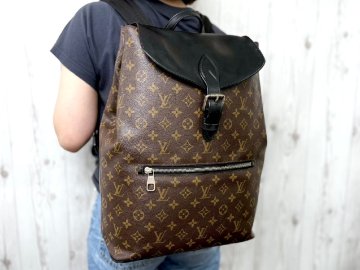 極美品 LOUIS VUITTON ルイヴィトン モノグラムマカサー パルク バックパック リュックサック バッグ M40637 茶 A4可 メンズ 89462