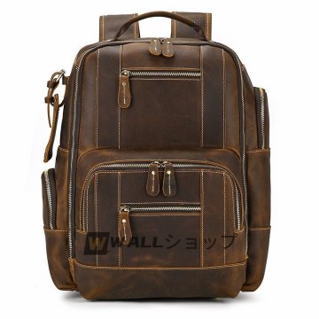 美品 ★高級感 メンズバッグ 本革 大容量 リュックサック ディパック バックパック 牛革 レザー A4対応 通勤 おしゃれ