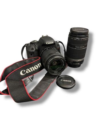 A11573 1円～美品 動作品 canon キャノン EOS kiss x5 EFS 18-55mm 55-250mm LC-E8 一眼レフカメラ レンズセット チャージャー付 