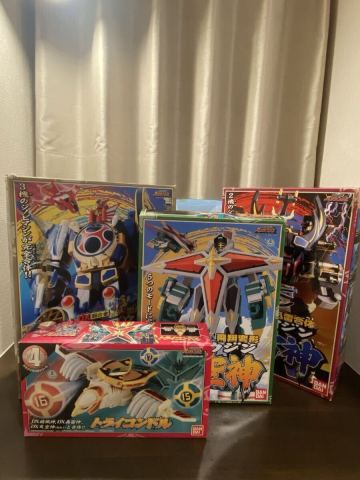 バンダイ忍風戦隊ハリケンジャー　DXロボセット　ジャンク品欠品あり