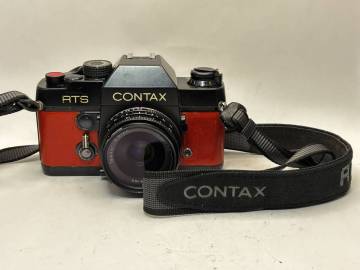 CONTAX RTS オレンジ色 カメラ Carl Zeiss Tessar 2.8 / 45 T※ レンズ付き セット 電池付き