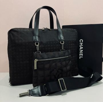 CHANEL 極上美品 ニュートラベルライン 黒 2way バッグ シャネル トート ショルダー バック ブラック ポーチ ショルダーストラップ 付屬