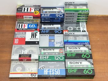 [TE1180] 未開封 ノーマル カセットテープ 30本！ SONY HF-ES BHF AHF Classic HF-S TYPEⅠ レトロカセット 現(xiàn)狀品