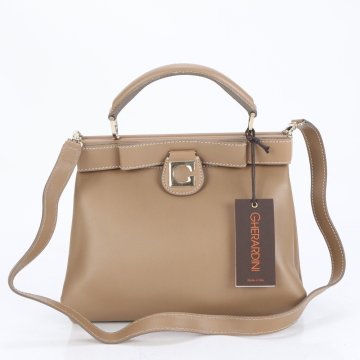 1円■極美品■ゲラルディーニ■イタリア製 レザー 2WAY ショルダーバッグ 斜め掛け クロスボディ ハンド トート レディース RUE CO16-10