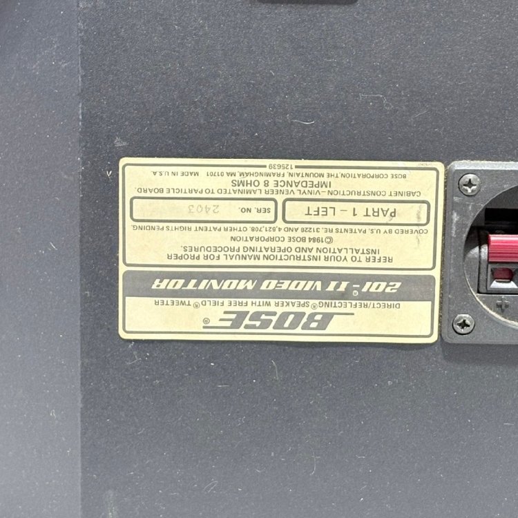 【G】 BOSE 201-II VIDEO MONITOR スピーカーペア ボーズ 183024