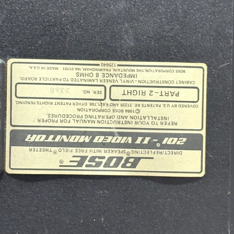 【G】 BOSE 201-II VIDEO MONITOR スピーカーペア ボーズ 183024