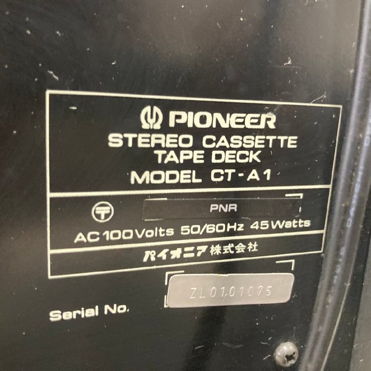 【J】PIONEER CT-A1 カセットデッキ パイオニア 191492