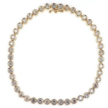 【1円スタート】T293 K18YG 天然ダイヤモンド 2.00ct テニスブレスレット