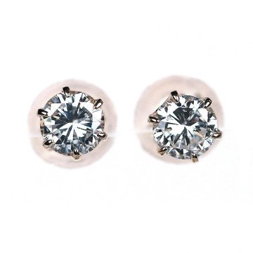 【1円スタート】T298 K18 天然ダイヤモンド 一粒ダイヤピアス 0.180ct/0.186ct(G/H SI-1 FAIR) 日本宝石科学協会ソーティング付き