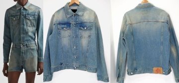 定価32万円ほど 現行品 極美品 プラダ 三角ロゴ トライアングルロゴ デニムジャケット メンズ ブルゾン ブルー XL 3914