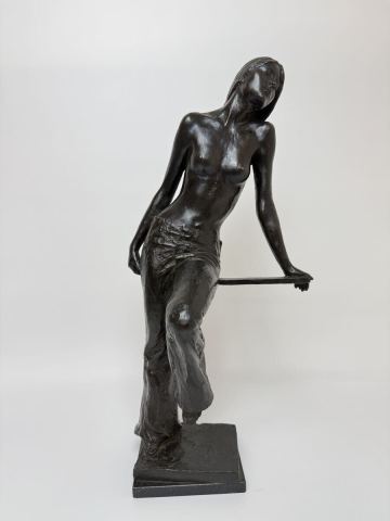 1円スタート 浦山 一雄 「船旅」 美術品 アート ブロンズ 銅像 オブジェ 彫刻 a50z