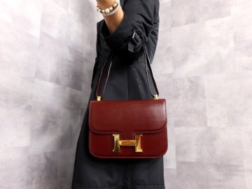 ●超美品●henry HIGH CLASS ヘンリーハイクラス●カーフ レザー 本革●ショルダー バッグ●ボルドー●ゴールド金具●肩掛け●Js61867