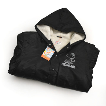 貴重 未使用 デッドストック PEANUTS ピーナッツ スヌーピー ベンチコート 裏ボア ナイロン ジャケット フライングエース NOS VINTAGE