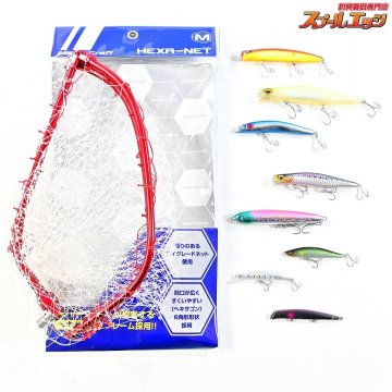 ★人気シーバスルアー ランディングネット 豪華9個セット メジャークラフト ヘキサネットM カゲロウ ゲンマ スカーナッシュ ブローウィン★