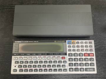 動作品 CASIO カシオ FX-870P ポケット コンピュータ- ポケコン 関数 電卓 プログラム 計算 昭和 レトロ コレクション 長期保管 当時物