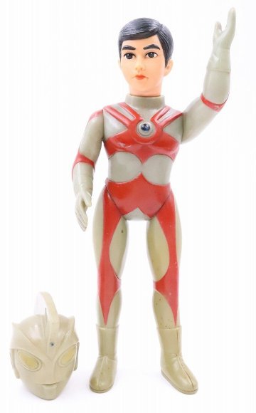 【行董】ブルマァク ウルトラマン A エース ソフビ 全長約32cm 面取れ 円谷プロ 玩具 レトロ ビンテージ ⑮ LB000ABH24