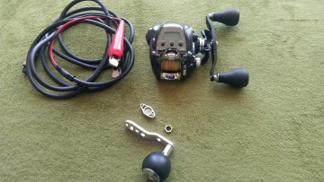 ダイワ 17レオブリッツ200J オーバーフォールフルメンテ済 120ミリダブルハンドルに換装済 純製ハンドル付 PE1.5号約250m付 