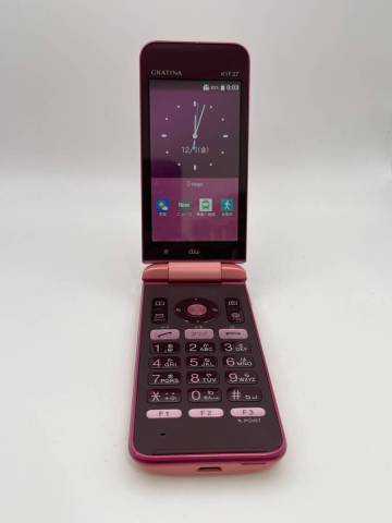 KT013410【爆速発送・土日発送可】GRATINA KYF37 ピンク 4GB 利用制限〇 １円スタート アンドロイド グラティーナ 京セラ【キャリア・au】