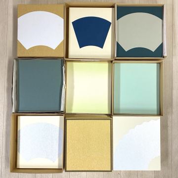 色紙 ① 200枚まとめ 13.3kg 大色紙 273×242mm カラー 絵馬型 天地ぼかし 他 書道 押絵 貼り絵 短歌など 未使用保管品