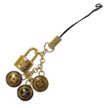 1円スタート LOUIS VUITTON ルイヴィトン キーチャーム M65389 アクセソワール テレフォンヌ パスティーユ キーホルダー ゴールドカラー