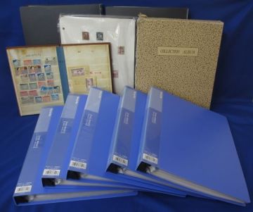 〇【同梱不可】消印日本バラ・シート切手など まとめ売りアルバム10冊　昭和・平成(切手趣味週間、鉄道100年記念、ふるさと切手など)〇sd16