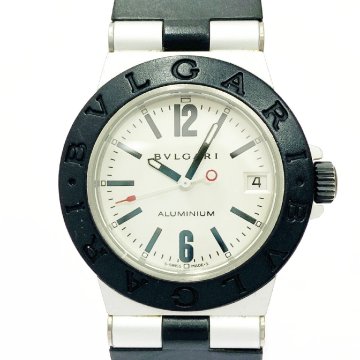 【1円スタート】BVLGARI ブルガリ AL32TA アルミニウム シルバー文字盤 クオーツ ボーイズ腕時計 R41-1