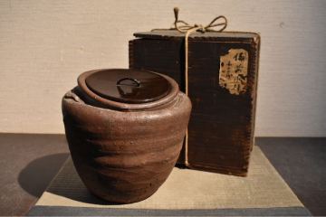 【GE】M719【コレクター所蔵品】時代 古備前水指/日本美術 備前焼 茶道具 骨董品 時代品 美術品 古美術品 