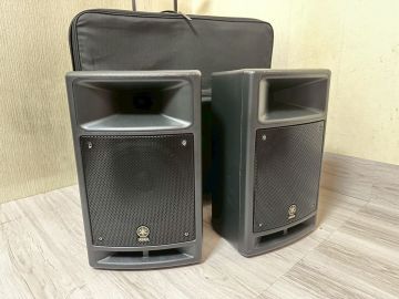 豊/16J〇YAMAHA ヤマハ ポータブルPAシステム STAGEPAS 300 スピーカーペア ケース付き 良品〇